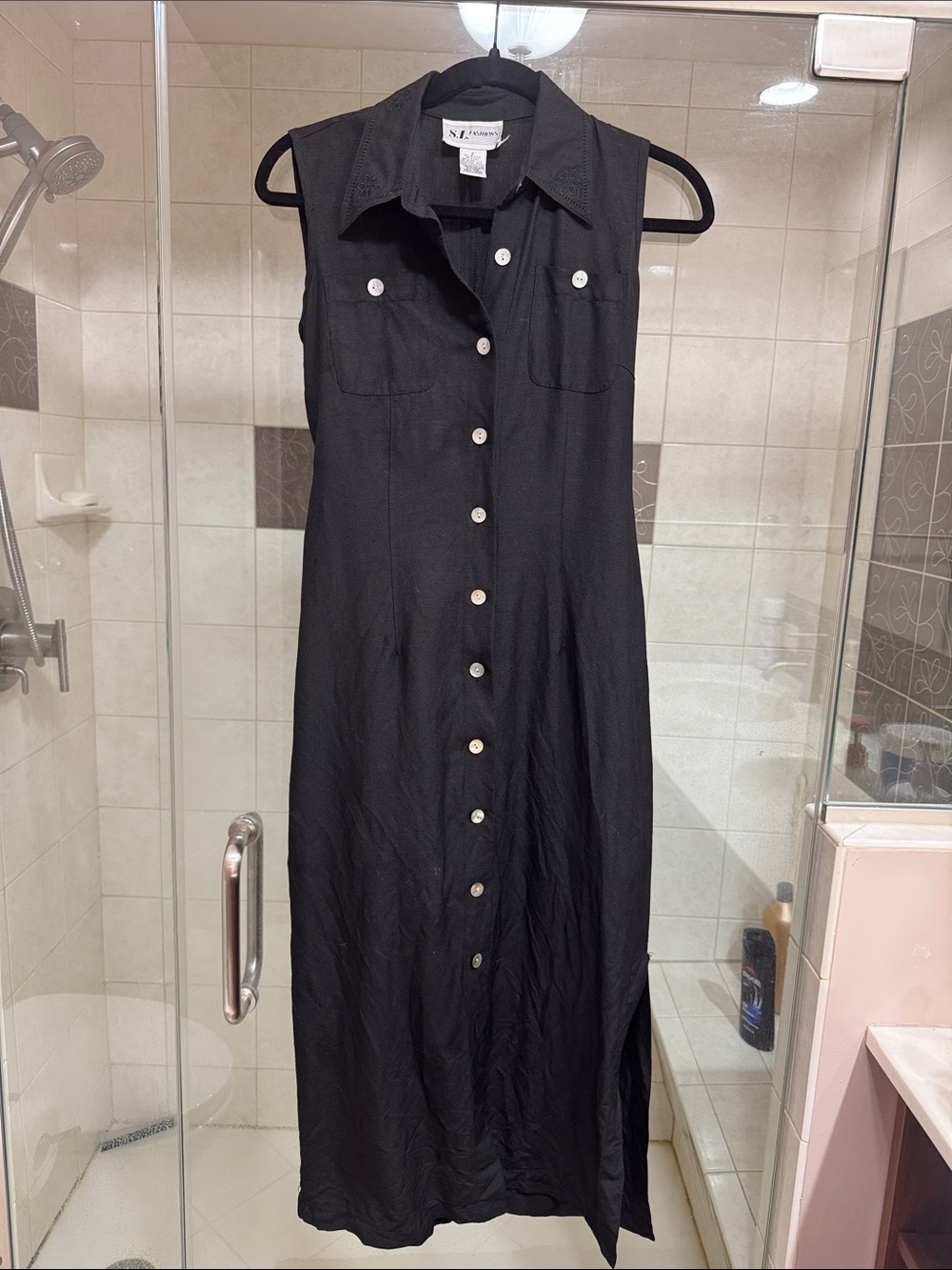Vintage SL fashions linen blend dress
